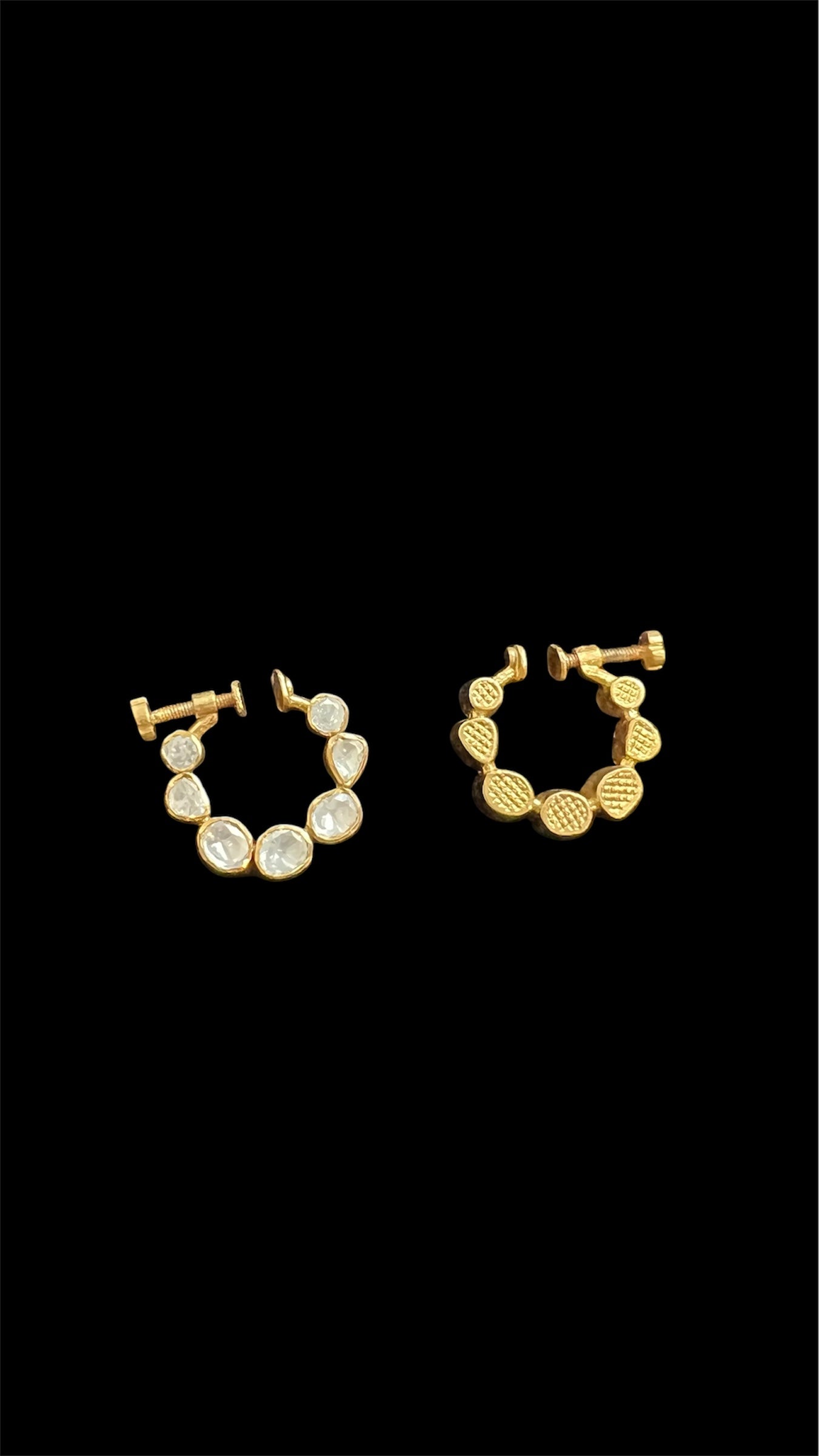 92.5 Silver Polki Nose Ring