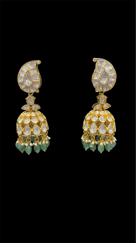Polki Mango Jhumkas
