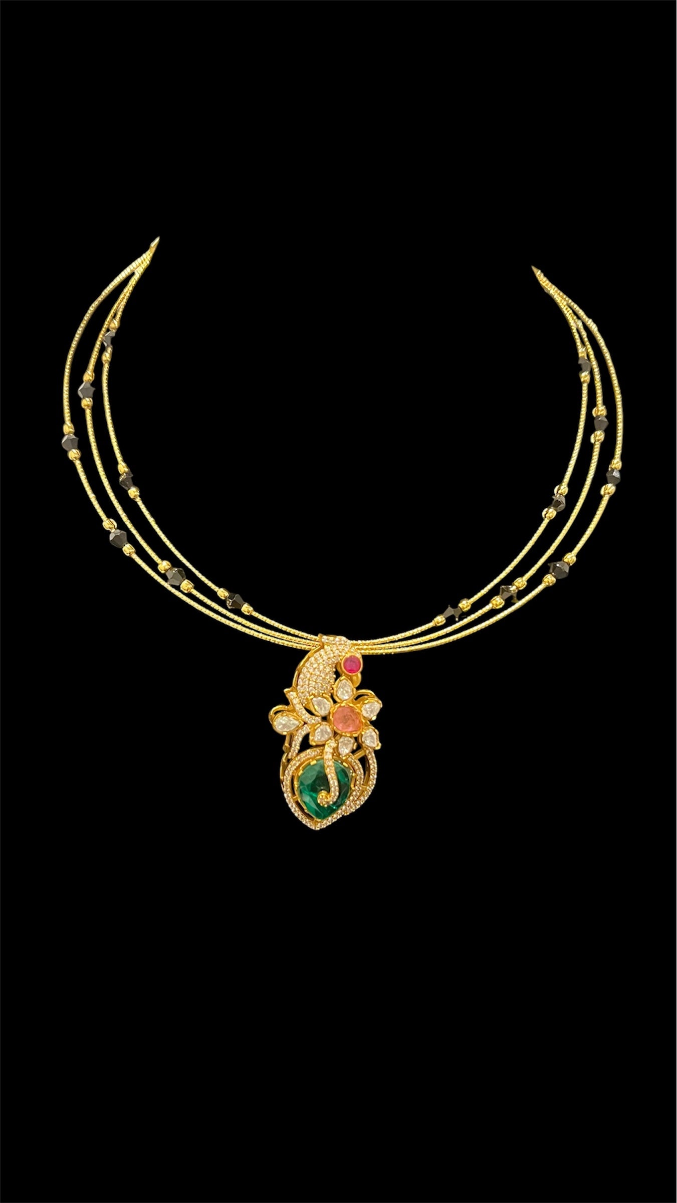Peacock pendant Set