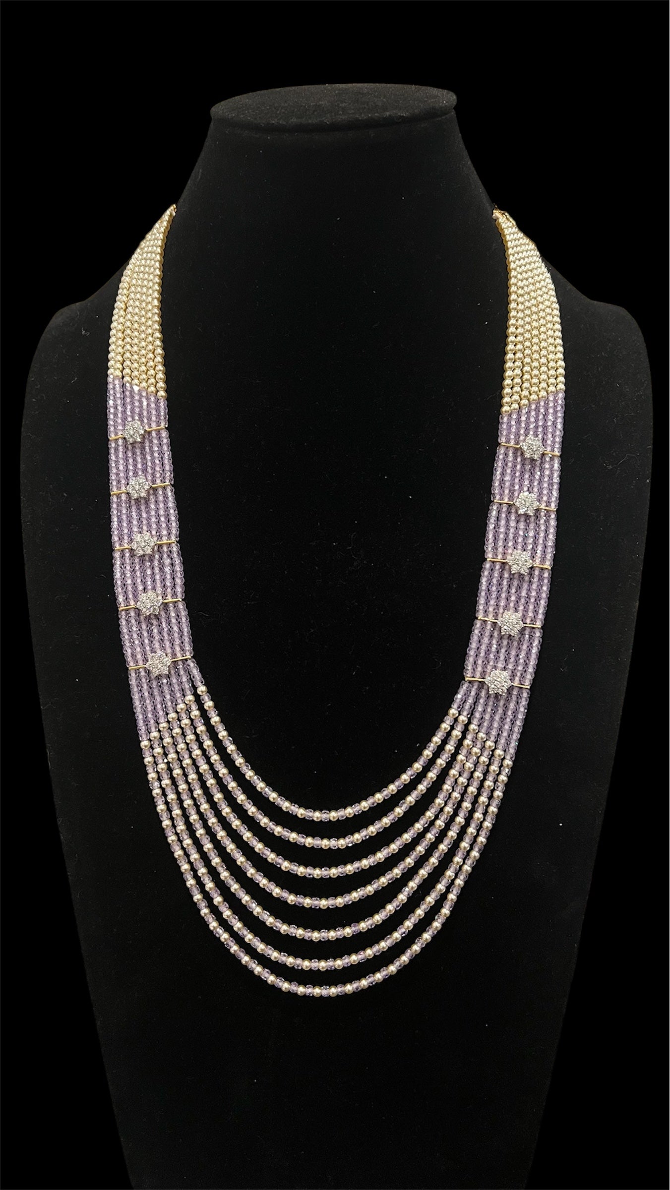 Lilac beads necklace