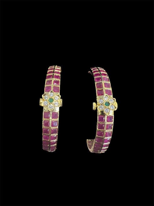 Kundan floral bangles