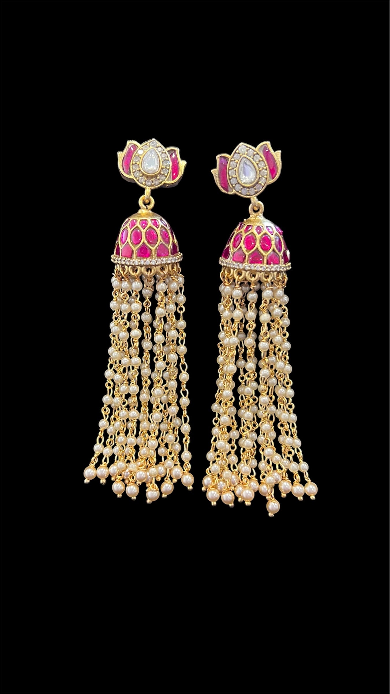 Jadau Kundan Jhumkas