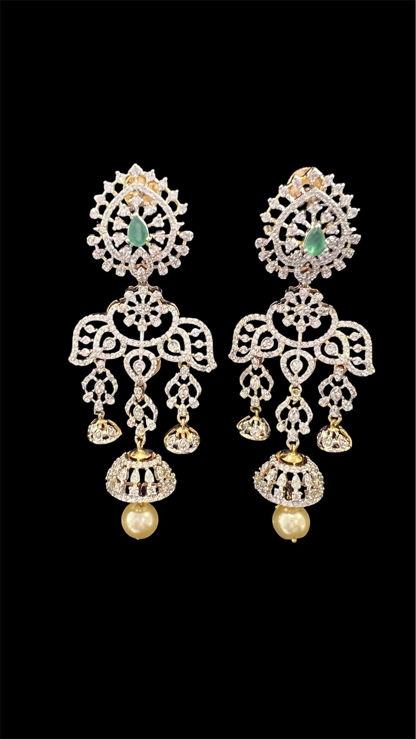 Diamond look jhumkas