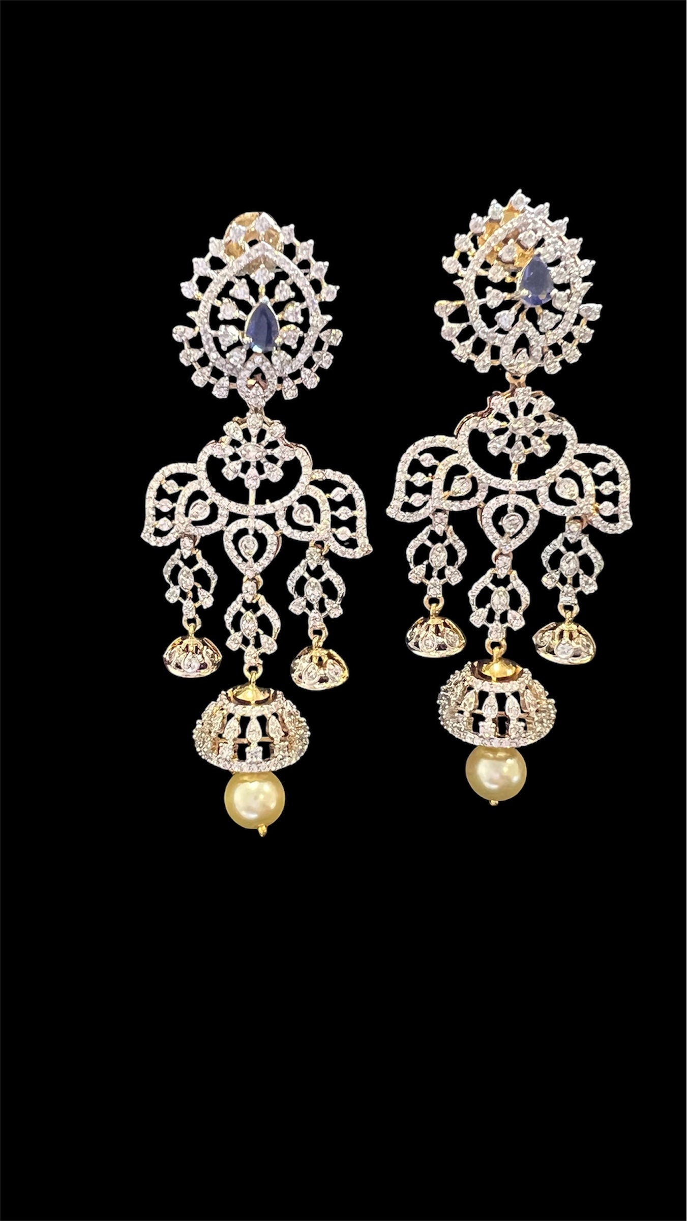 Diamond look jhumkas
