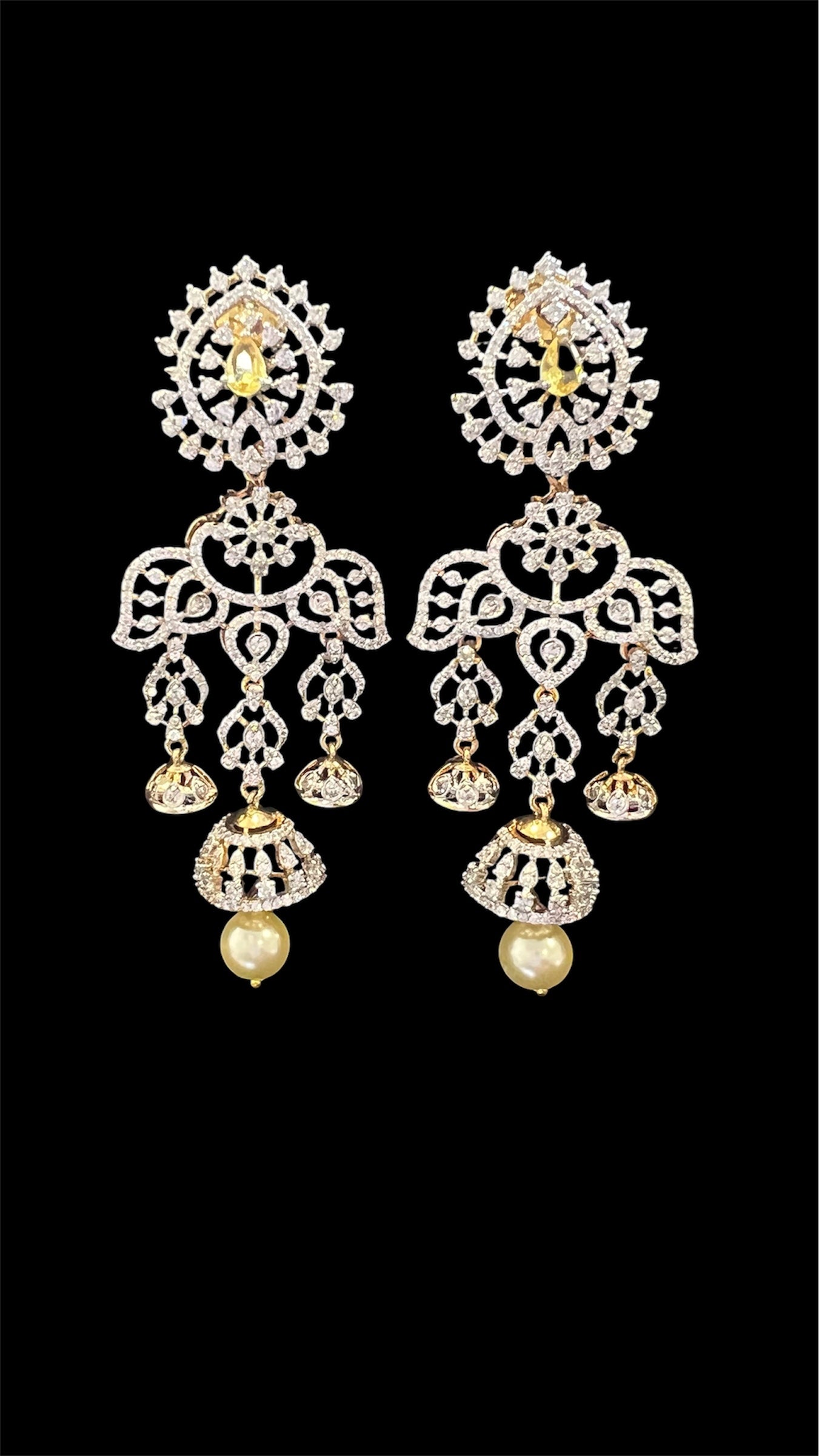 Diamond look jhumkas