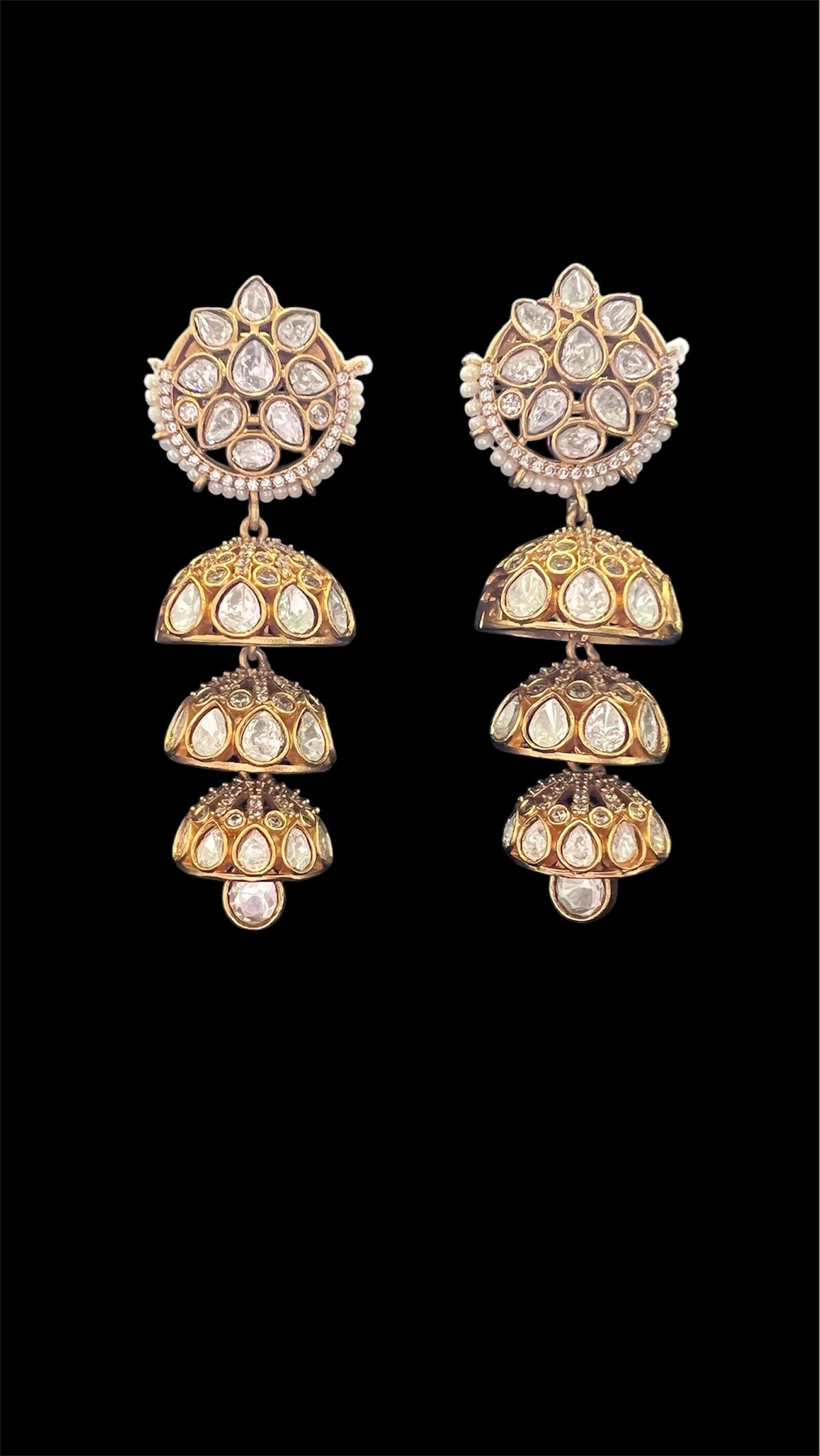 Polki Jhumkas