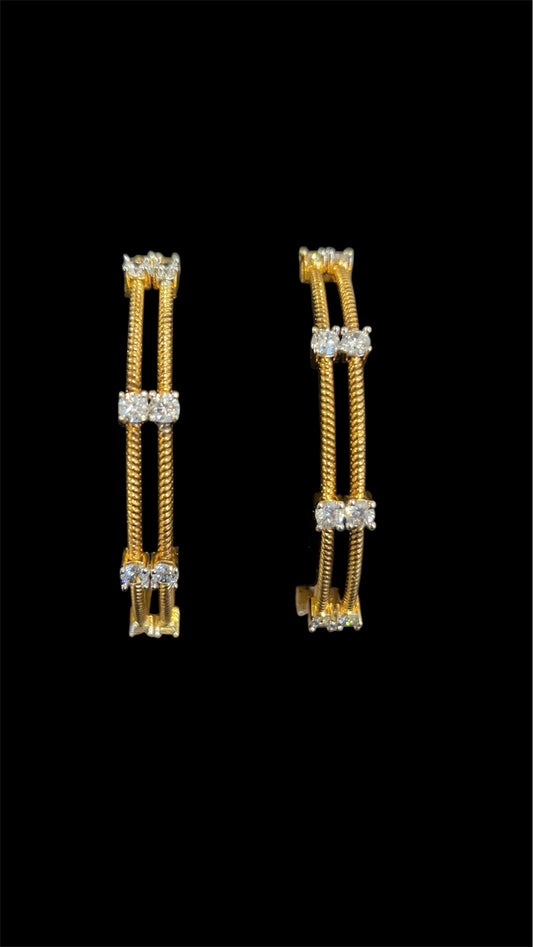 Diamond Solitaire inspired Bangles