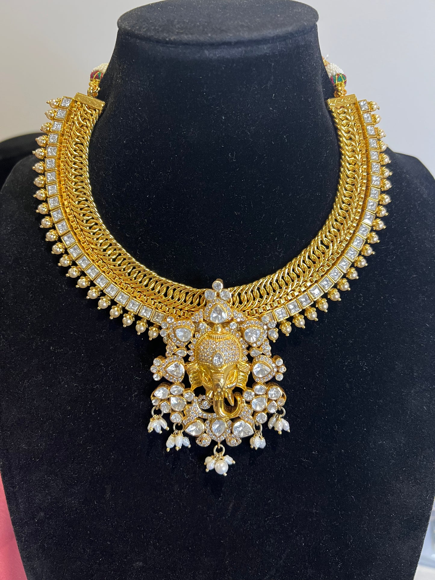 Jalebi polki necklace only