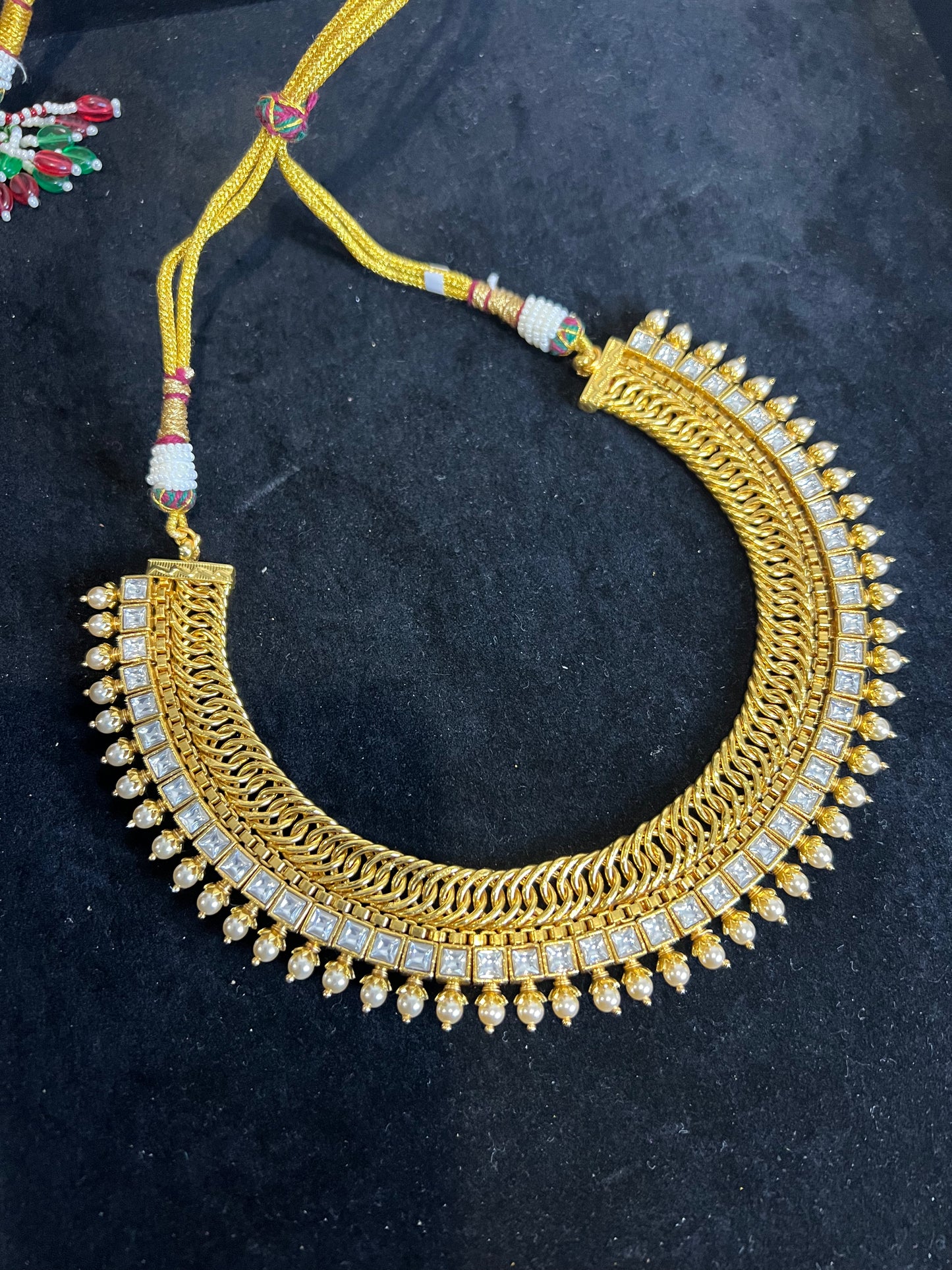 Jalebi polki necklace only