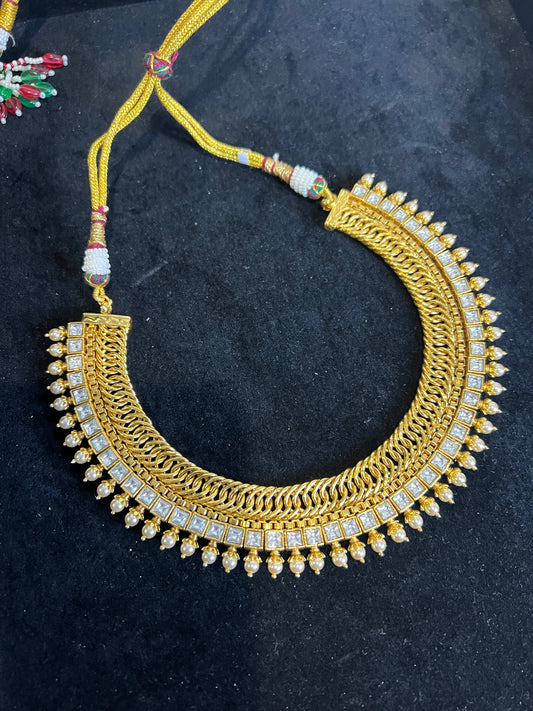 Jalebi polki necklace only