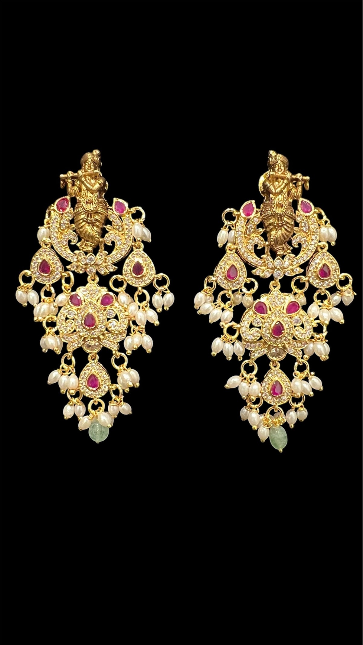Krishna motif earrings