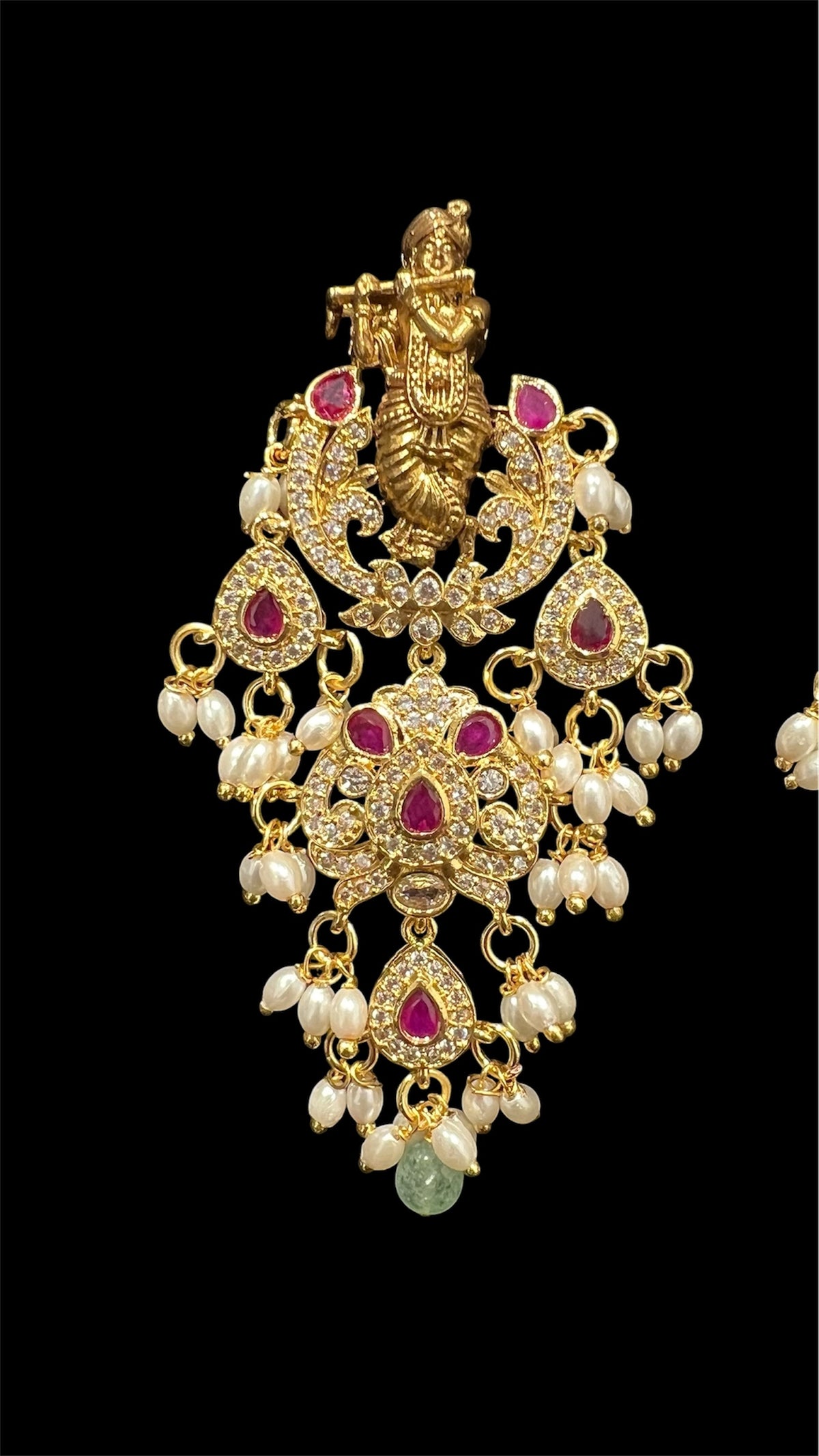 Krishna motif earrings