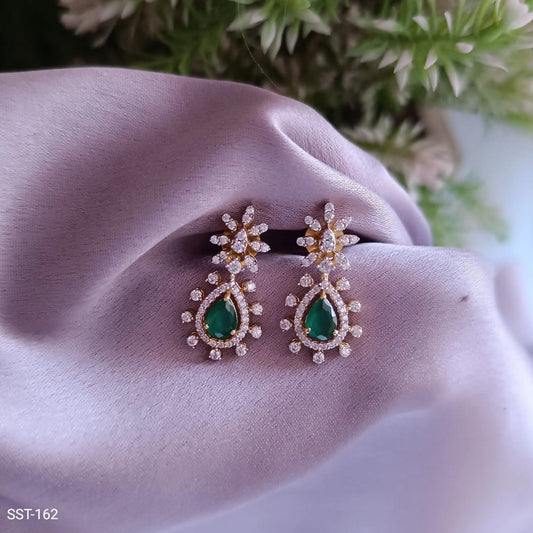 92.5 Silver Diamond look earrings