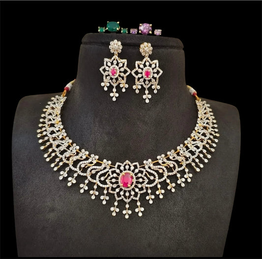 Changeable CZ necklace