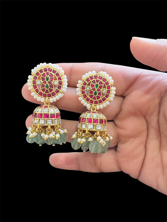 Jadau Kundan Jhumkas