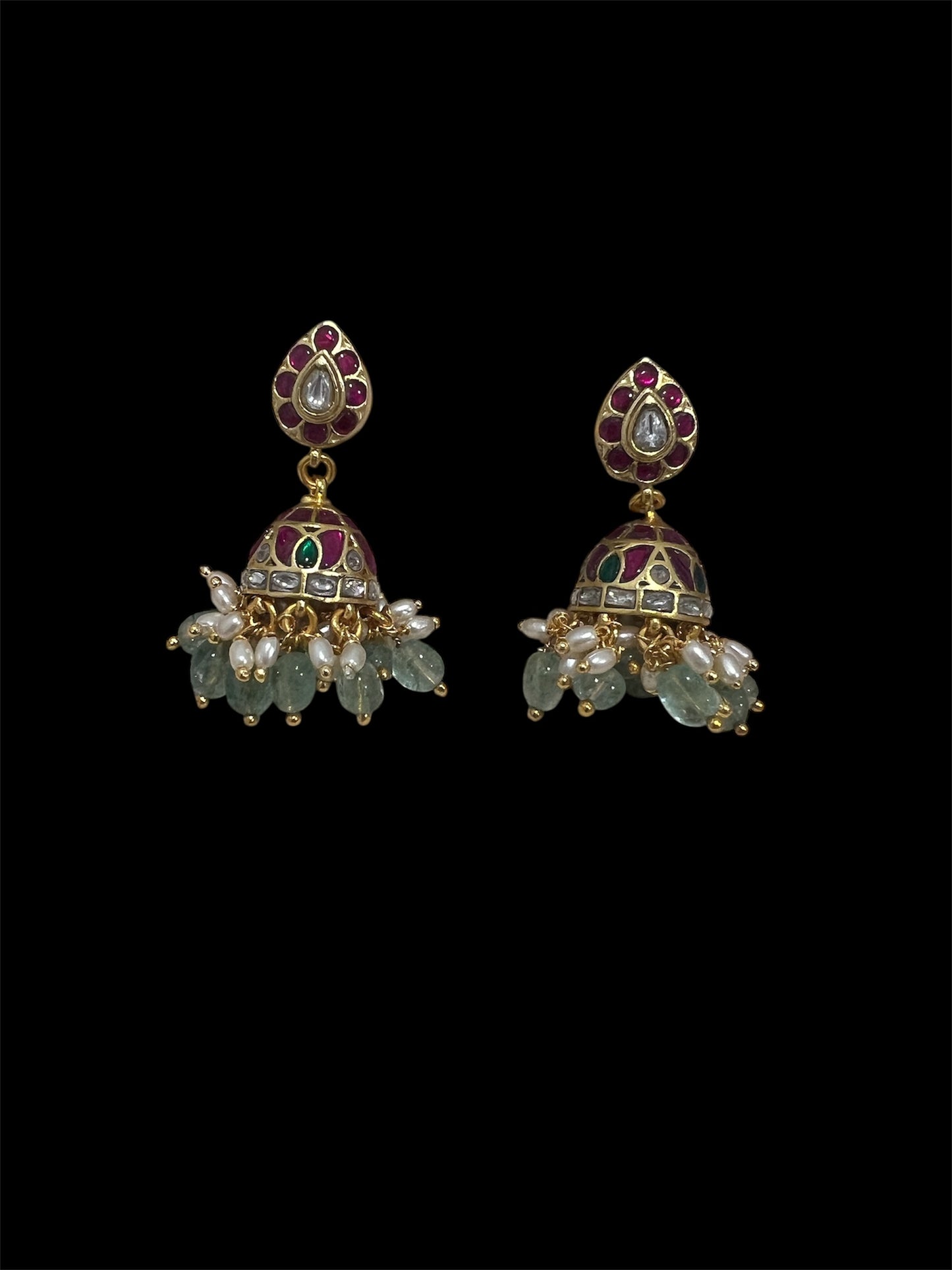 Jadau Kundan Mini Jhumkas