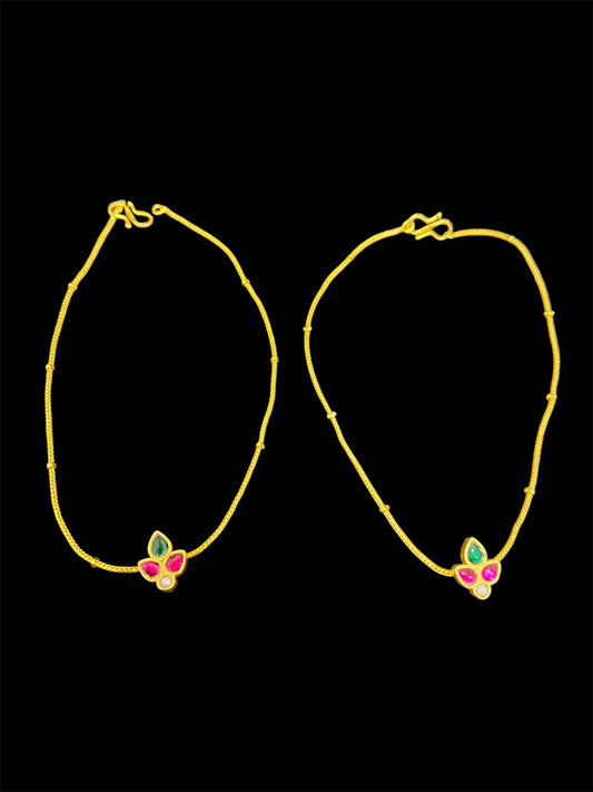 Jadau Kundan Anklets