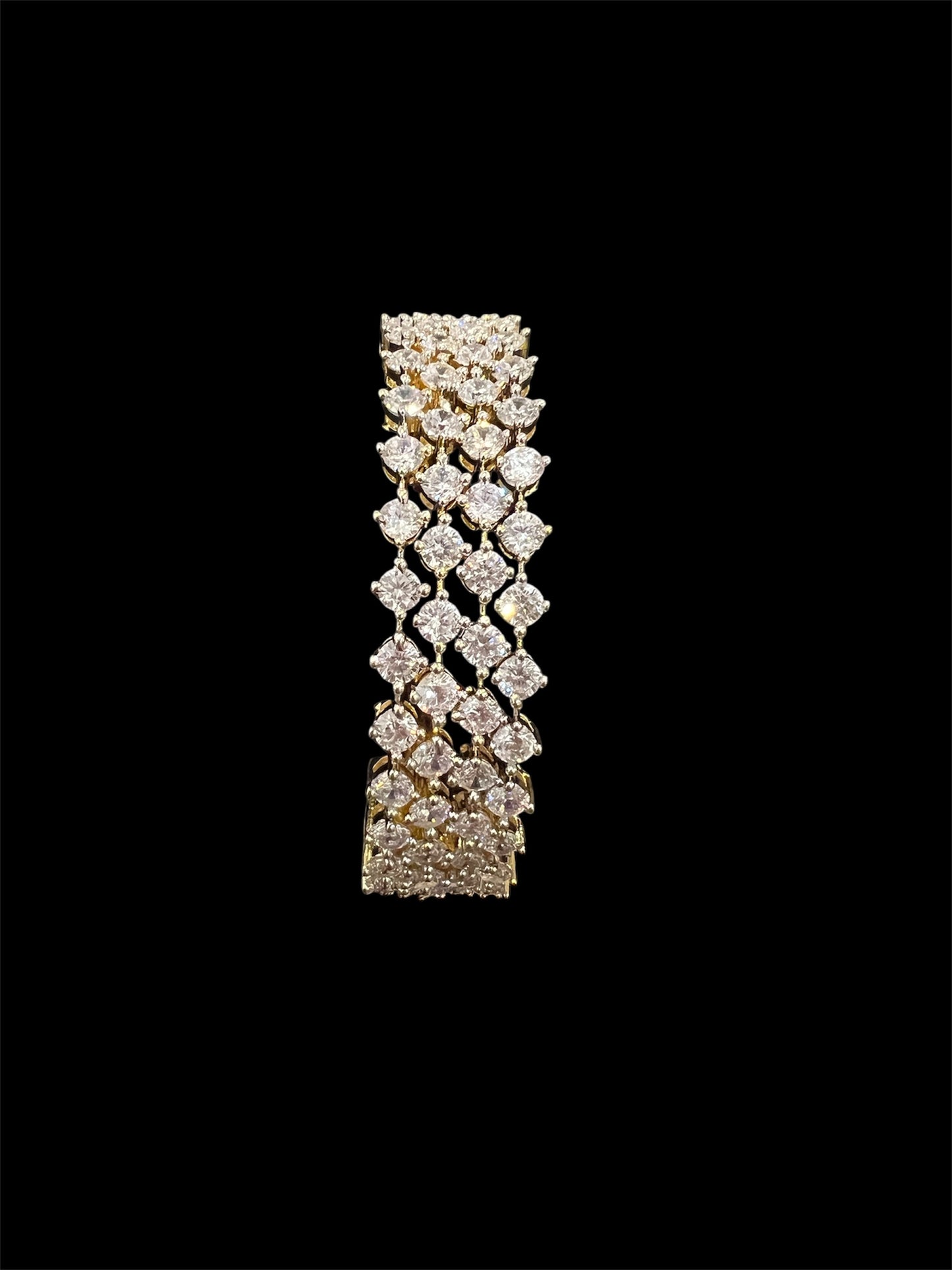 Diamond look solitaire bangles