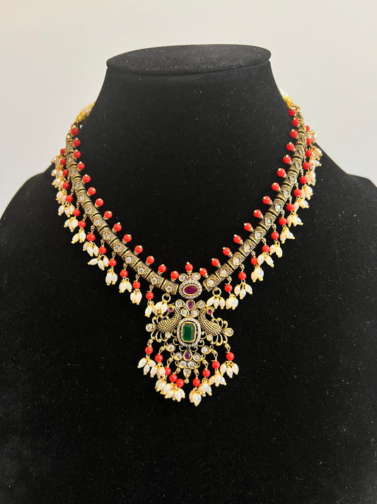 Coral Guttapusalu Necklace set