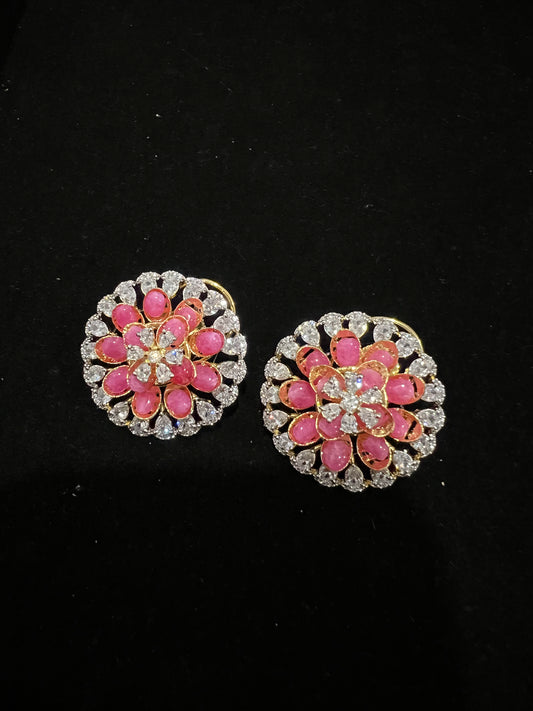 Floral Pink Studs set