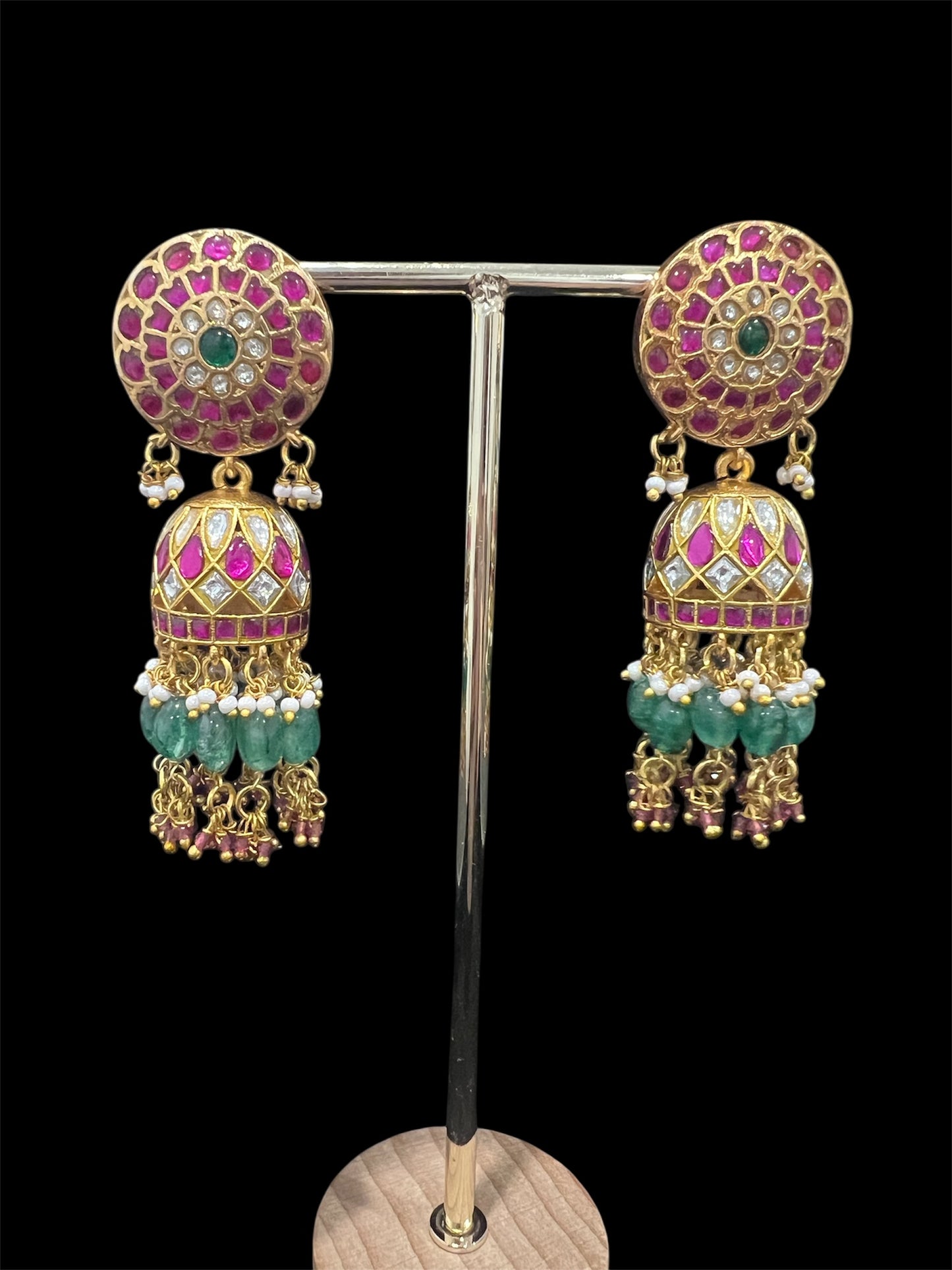 Jadau Kundan Jhumkas