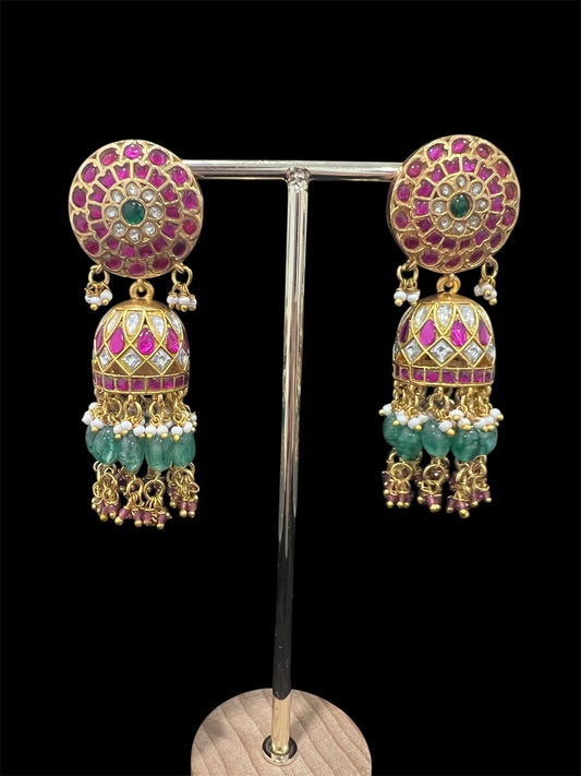 Jadau Kundan Jhumkas