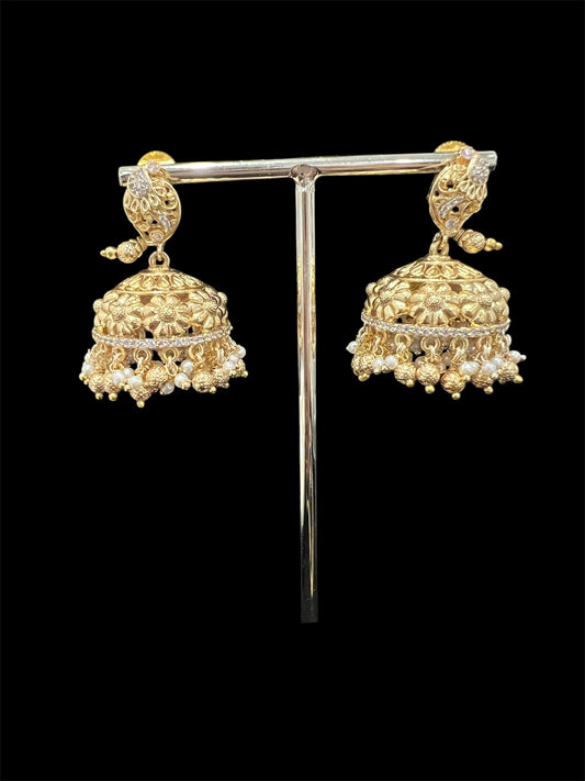 Gold look choker and Jhumka set