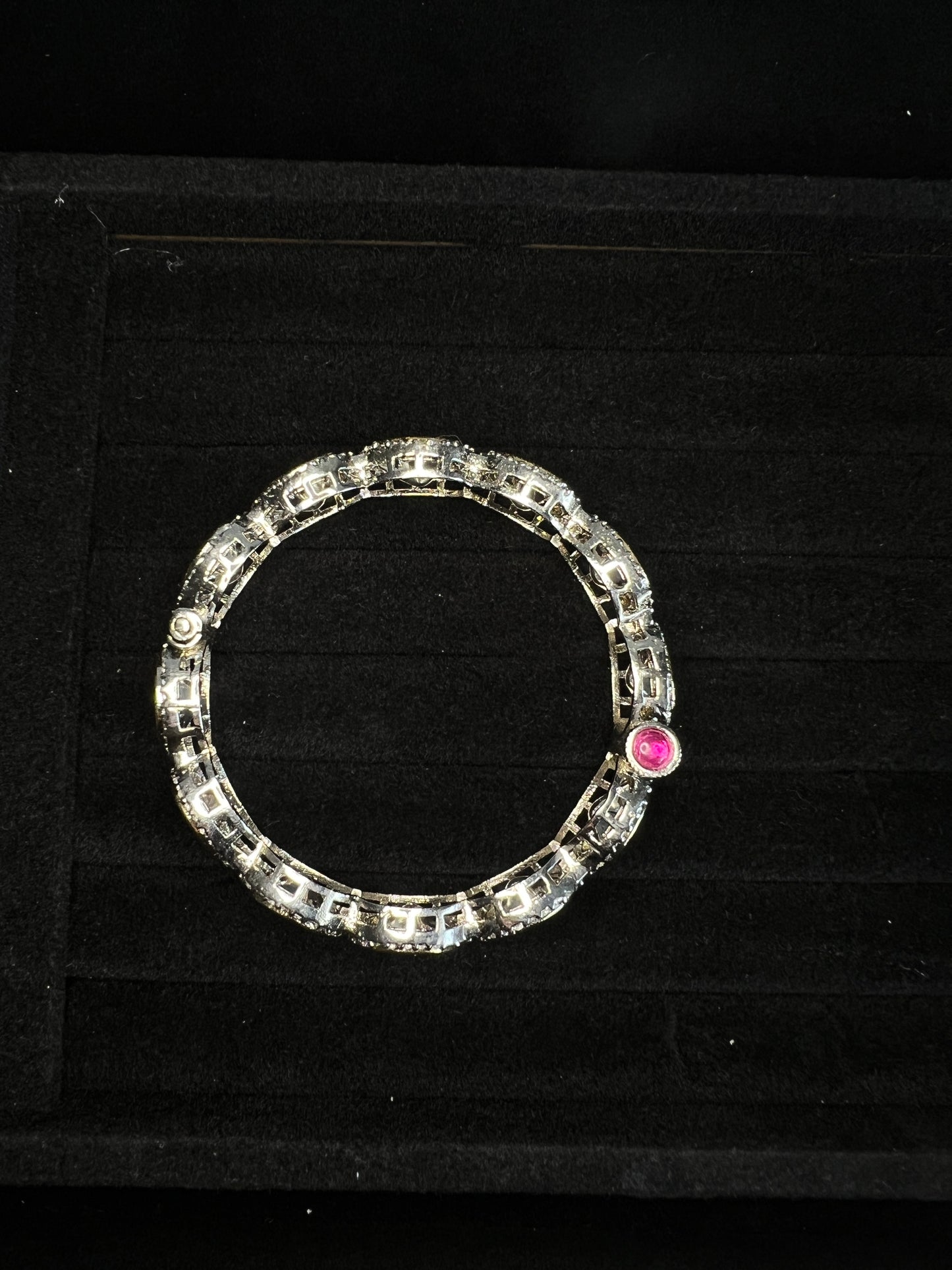 Polki Bangle with Premium CZ stones