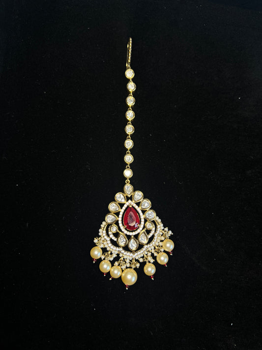 Polki Kundan Victorian Maangtikka