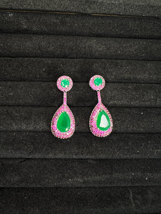 Emerald Ruby Danglers