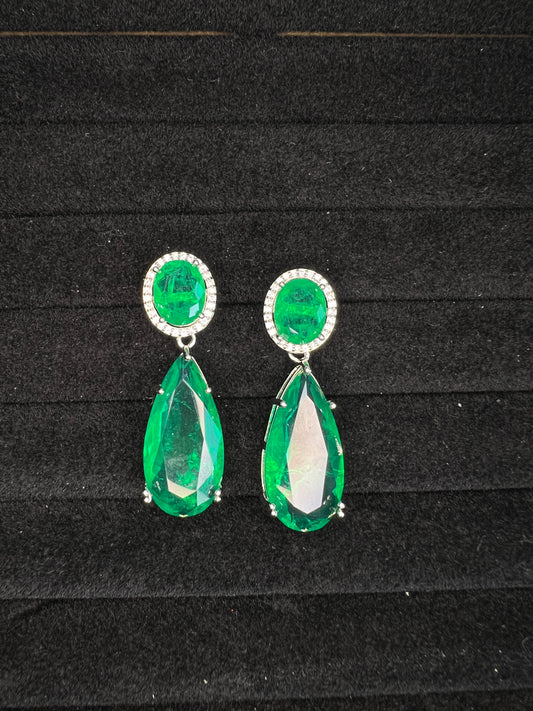 Emerald Green Danglers