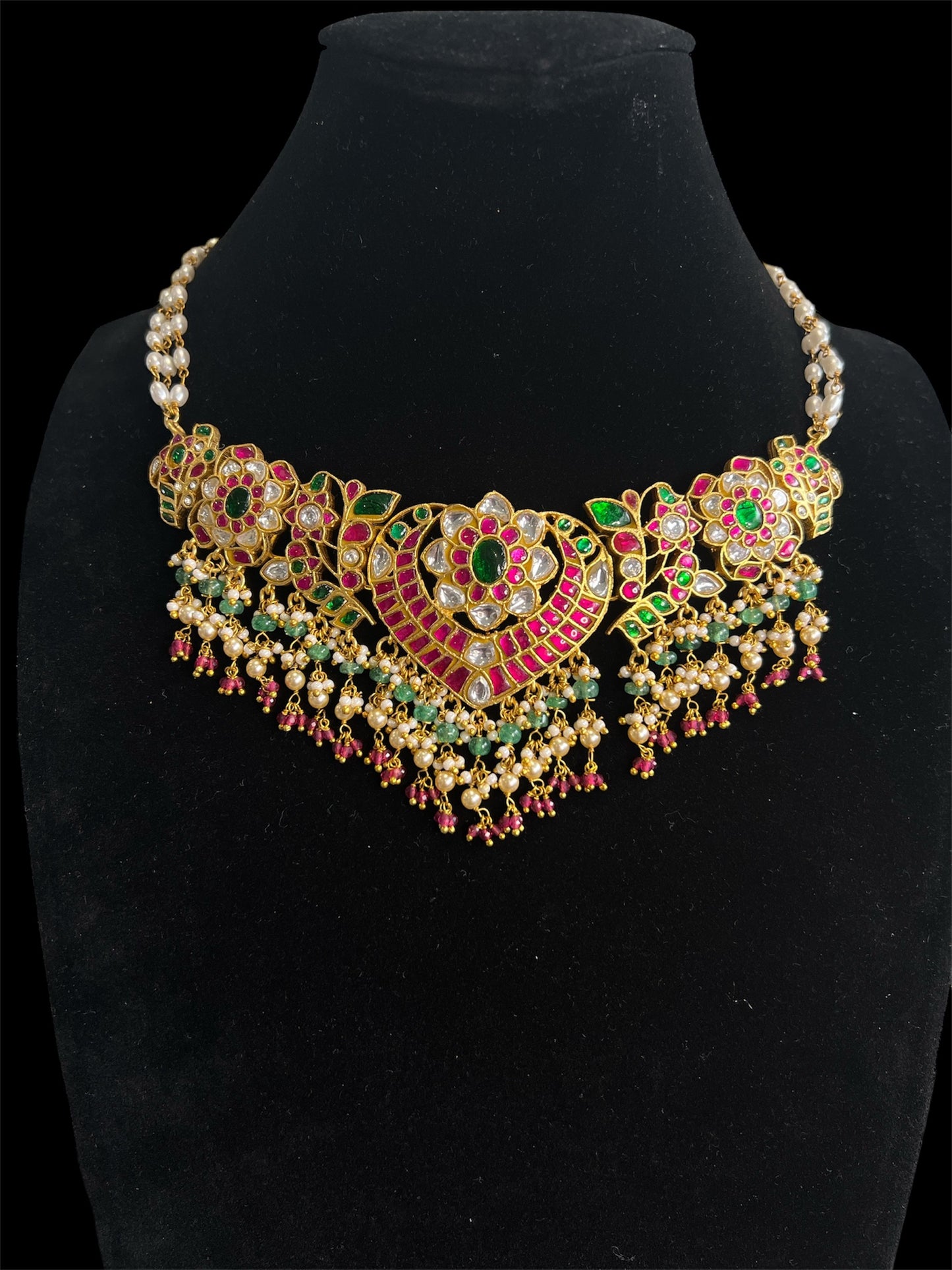 Premium Multicolour Kundan Choker (necklace only)