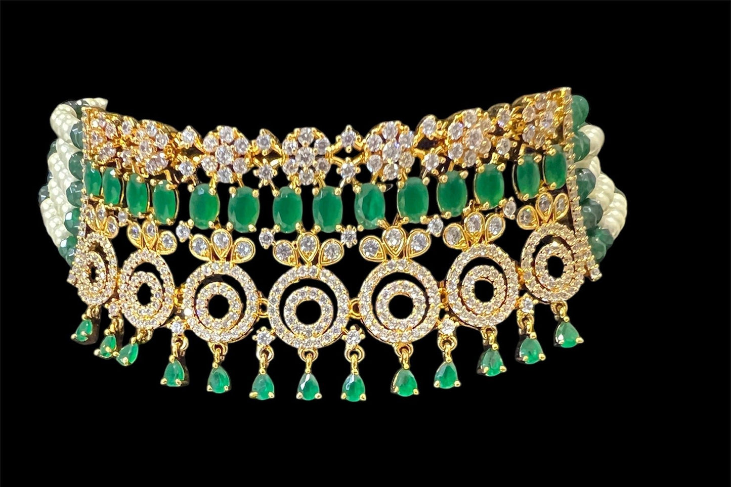 Gold Replica CZ Kundan Choker