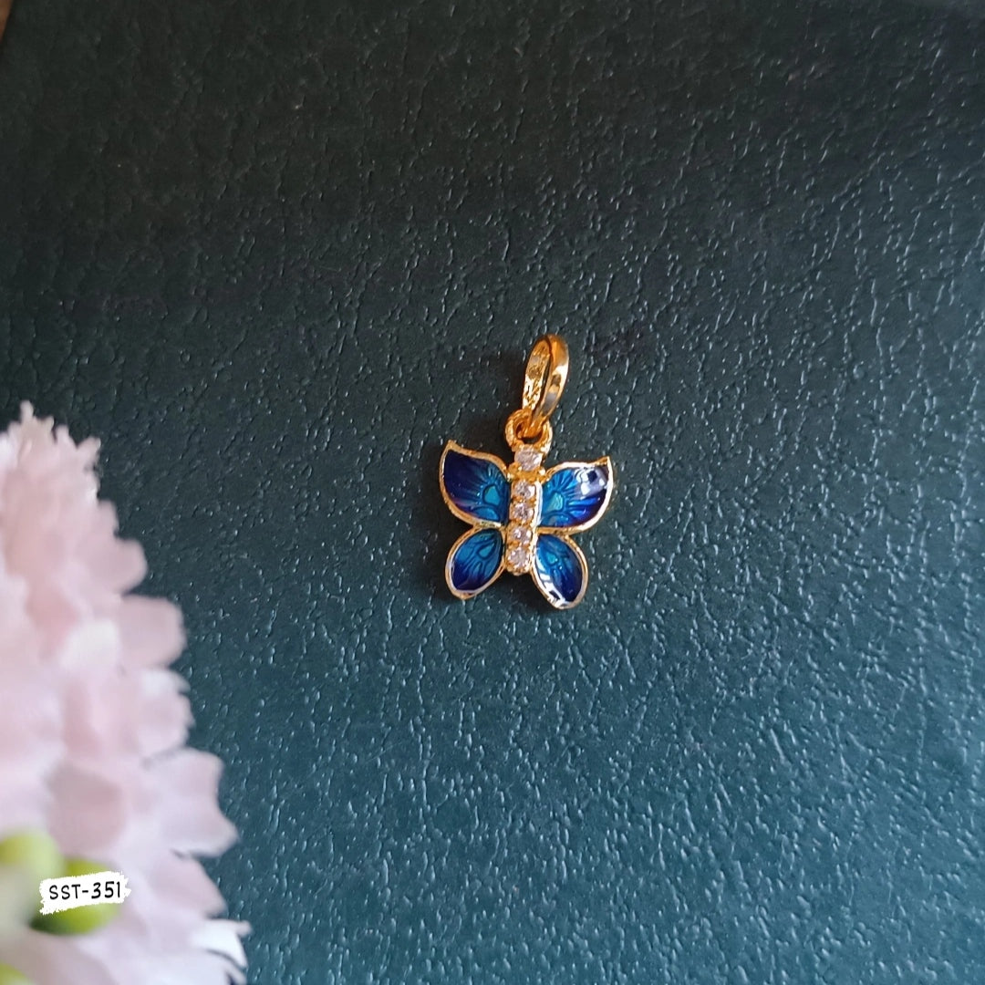 92.5 Silver Butterfly Pendant & studs set