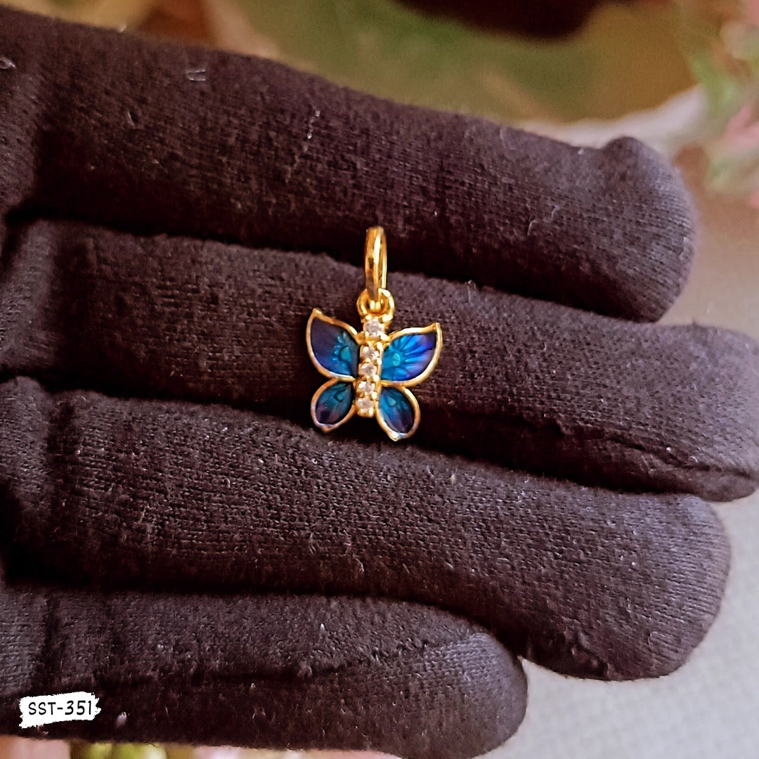 92.5 Silver Butterfly Pendant & studs set