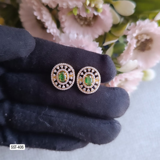 92.5 Silver Elegant Oval earrings