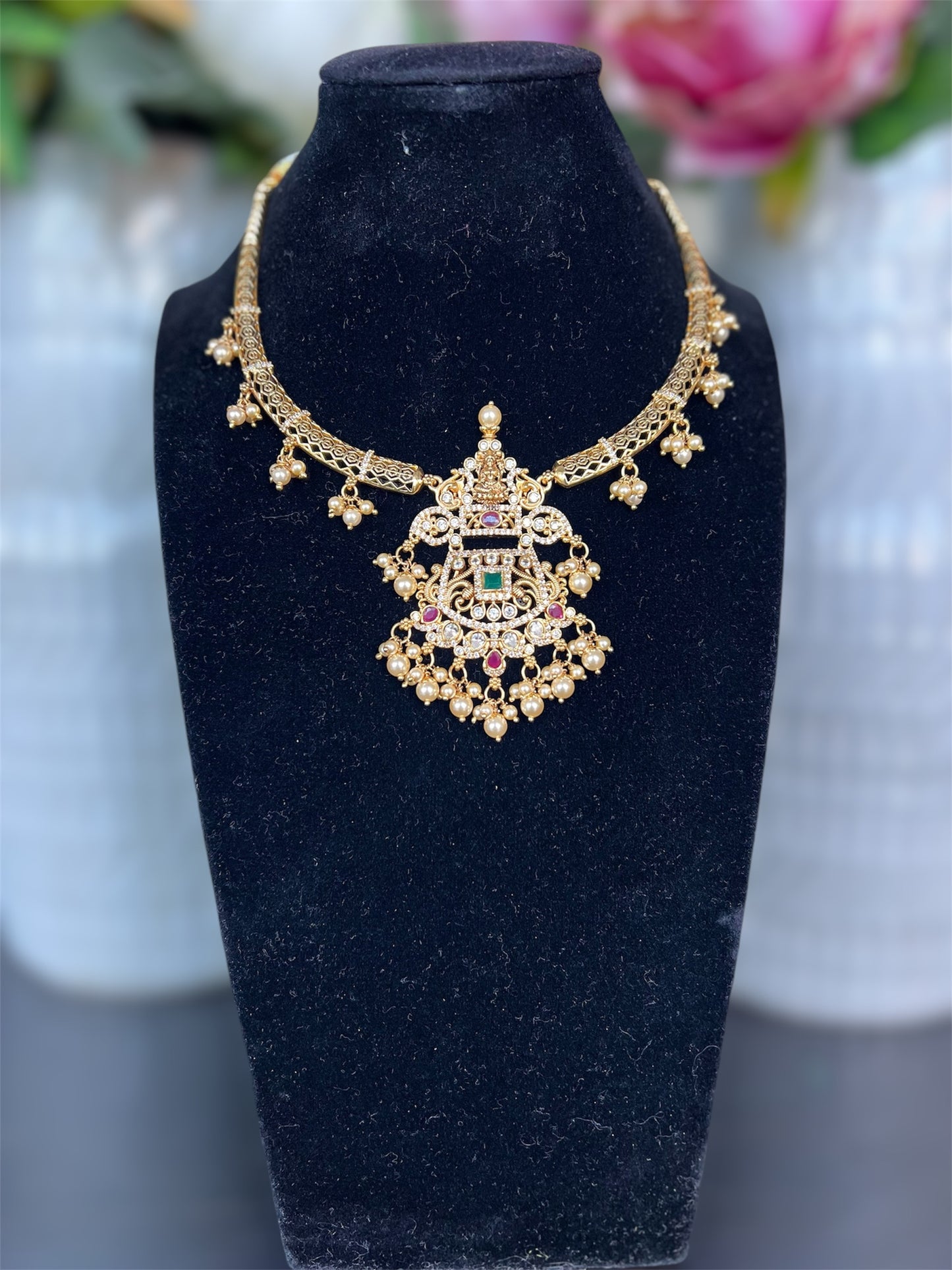 Lakshmi Devi Silver Kante (necklace only)