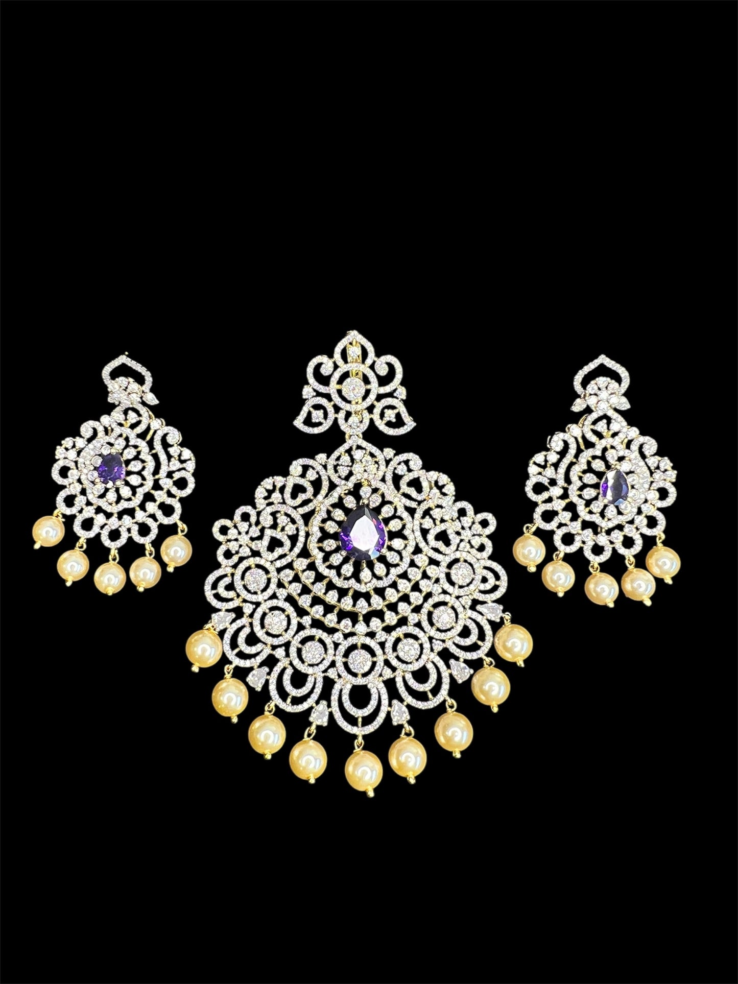 Statement CZ Pendant set