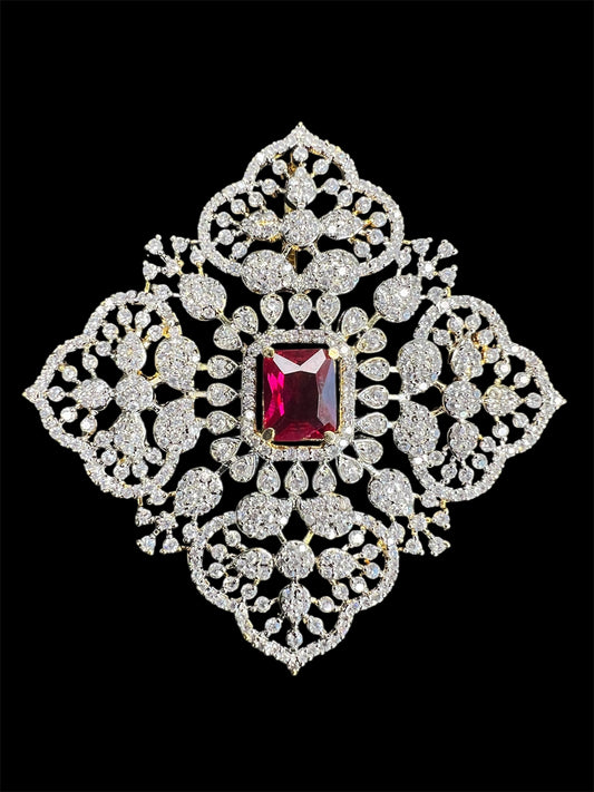 Square CZ pendant and studs