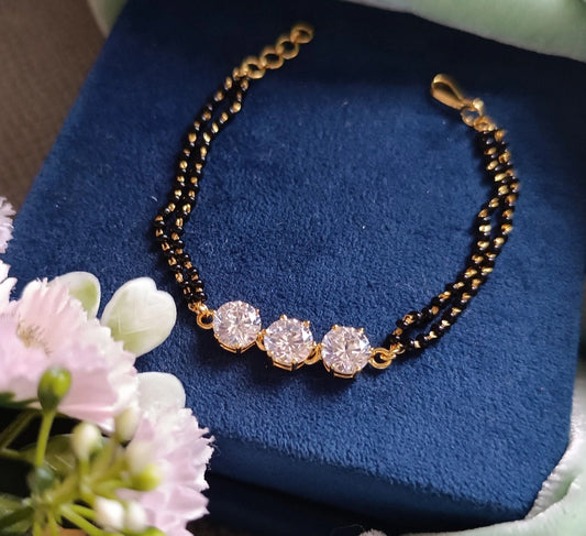 925 Silver Bracelet with 3 Solitaires - PREORDER